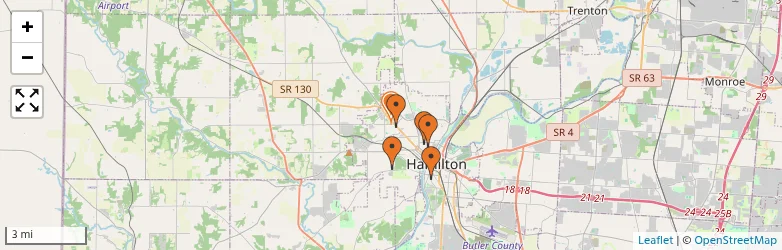 Related schools map