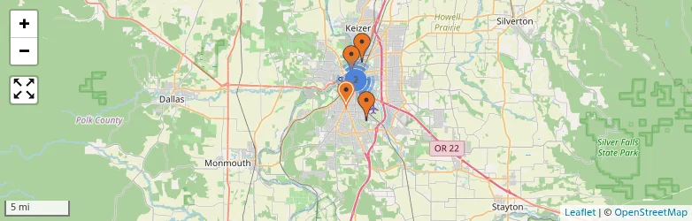 Related schools map