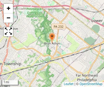 Map of Bryn Athyn Church School