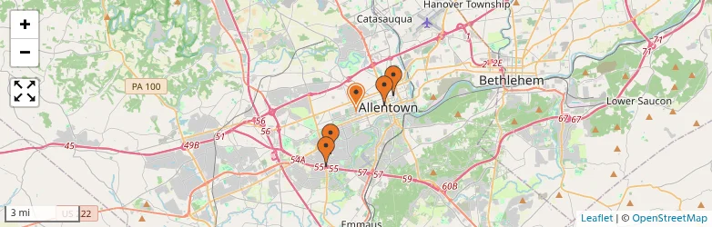 Related schools map
