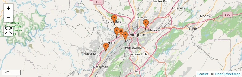Related schools map
