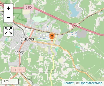 Map of Du Bois Christian Schools