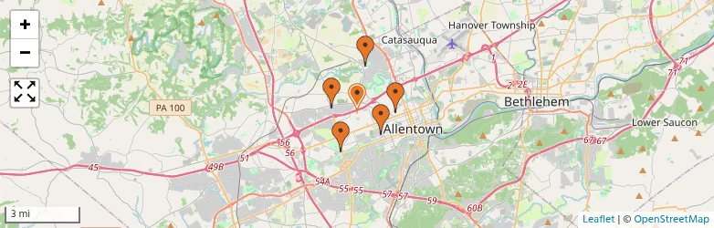 Related schools map