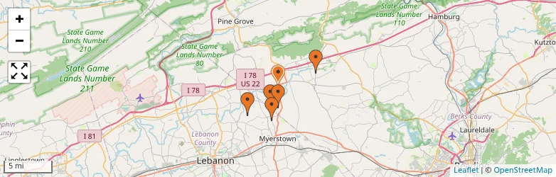 Related schools map