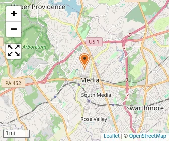 Map of Media-Providence Friends School
