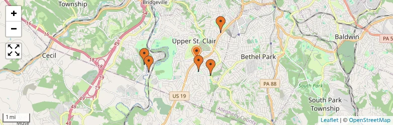 Related schools map