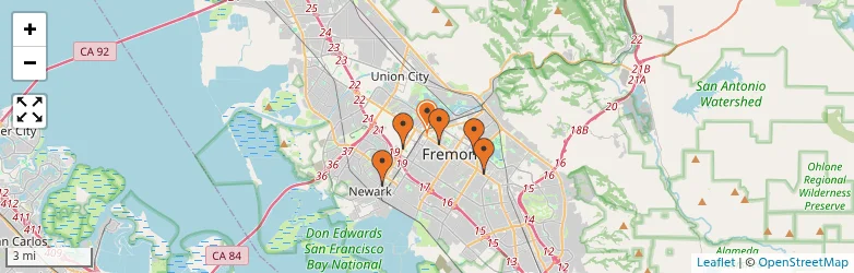 Related schools map