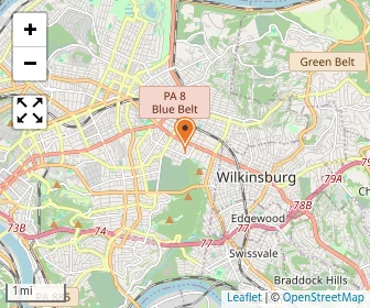Map of Pittsburgh New Church School