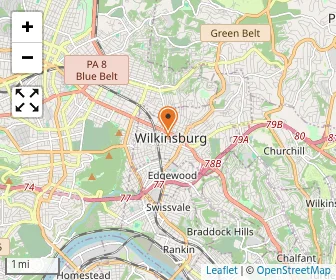 Map of Pittsburgh Urban Christian School