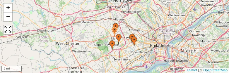 Related schools map