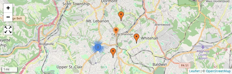 Related schools map