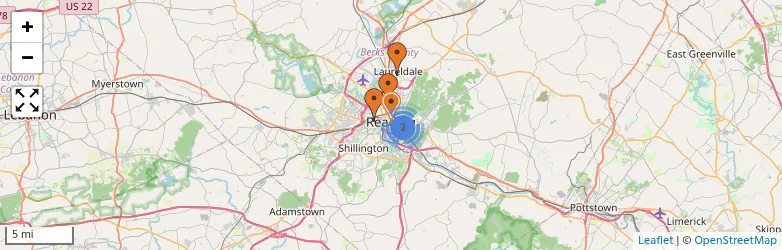 Related schools map