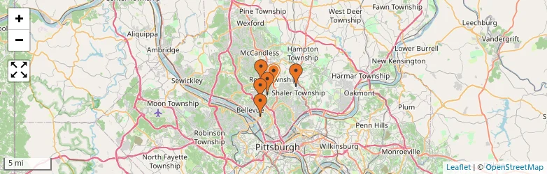 Related schools map