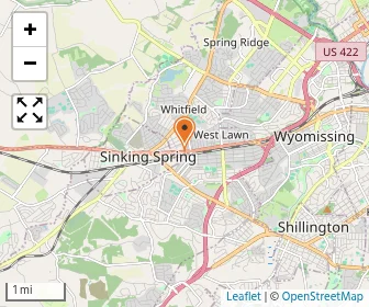 Map of Yocum Institute For Arts Education