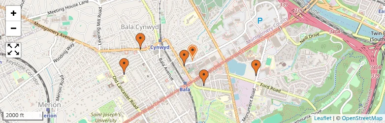 Related schools map