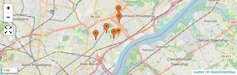 Related schools map