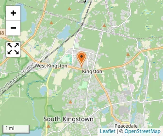 Map of Child Dev Center At University Of Rhode Island