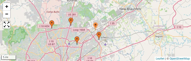 Related schools map