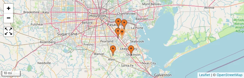 Related schools map