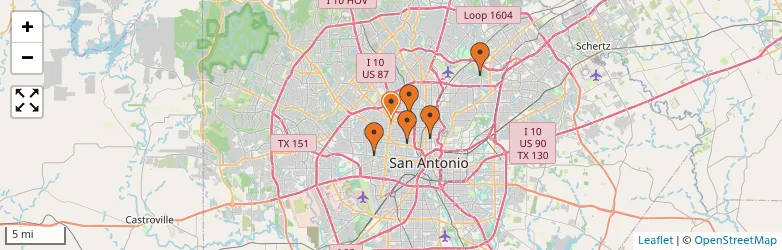 Related schools map