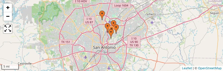 Related schools map