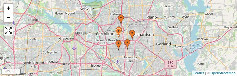 Related schools map