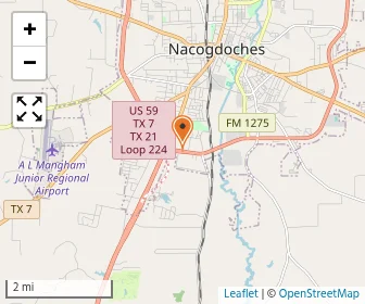 Map of Nacogdoches Christian Academy