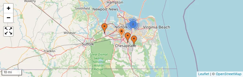 Related schools map