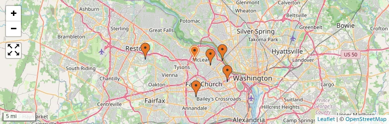 Related schools map