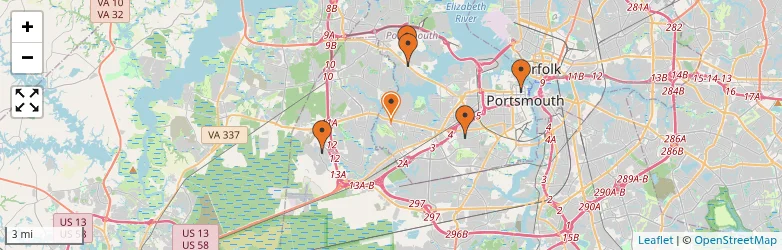 Related schools map