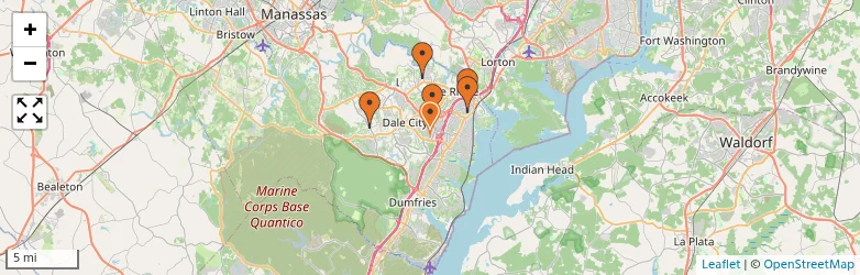 Related schools map