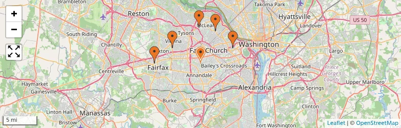 Related schools map