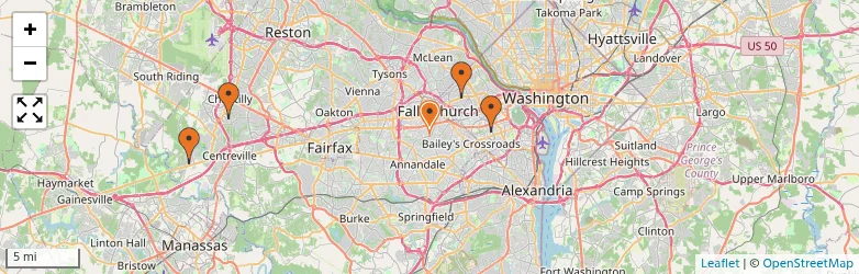 Related schools map