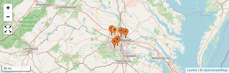Related schools map