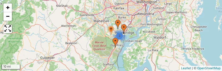 Related schools map