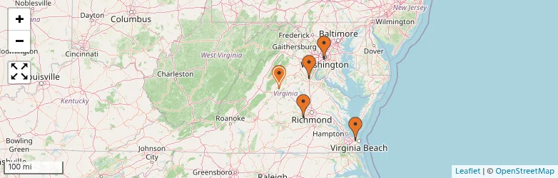 Related schools map
