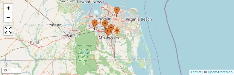 Related schools map