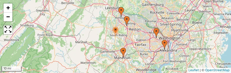 Related schools map