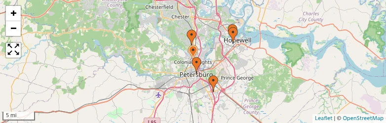 Related schools map