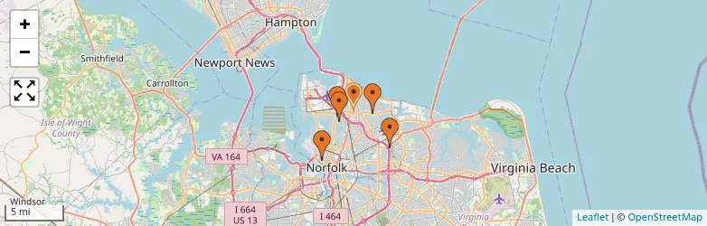 Related schools map