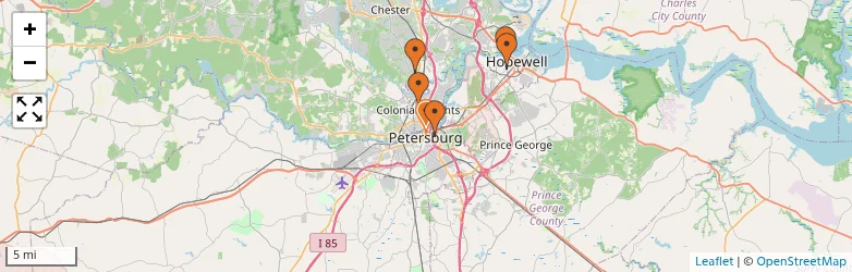 Related schools map