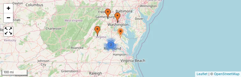 Related schools map