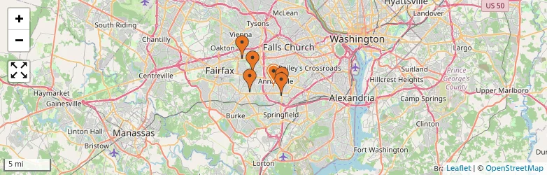 Related schools map