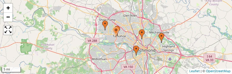 Related schools map