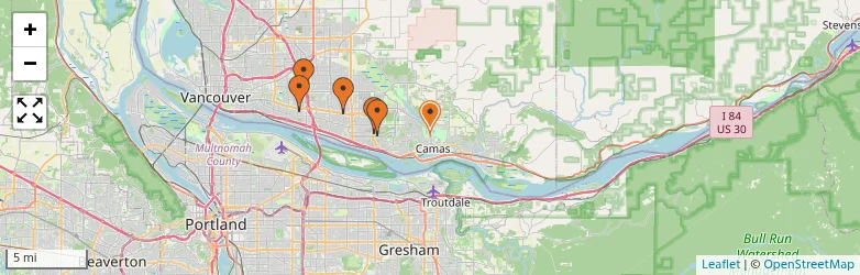 Related schools map