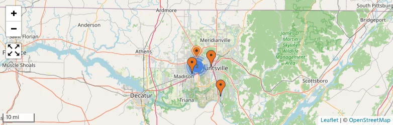 Related schools map