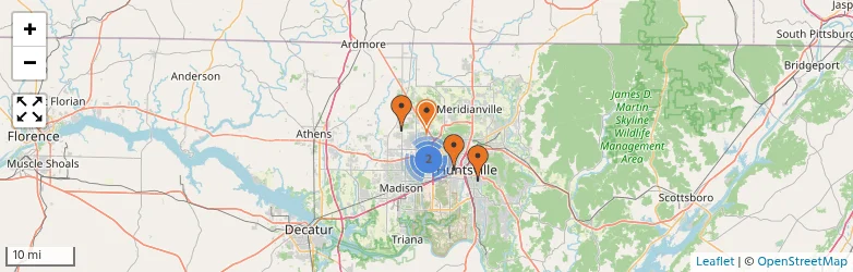 Related schools map