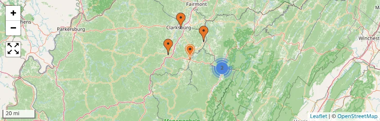 Related schools map