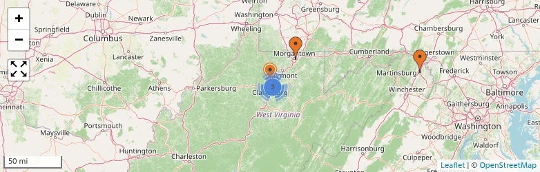 Related schools map