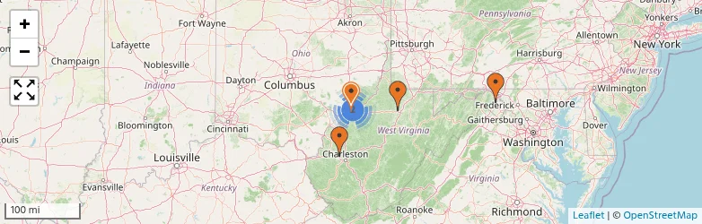 Related schools map
